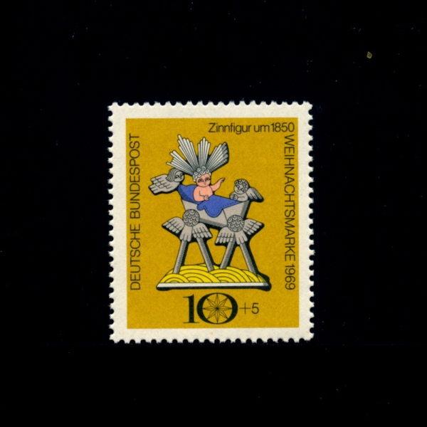 GERMANY()-#B454-10+5pf-TIN TOYS,JESUS IN MANGER(ּ 峭, )-1969.11.13