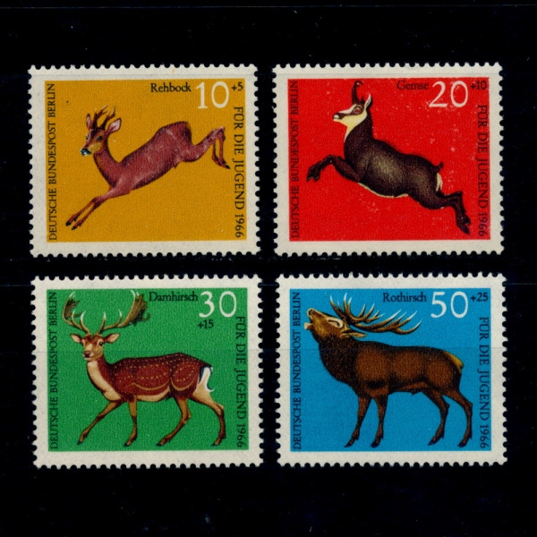 GERMAN OCCUPATION STAMPS()-#9NB37~40(4)-ANIMALS()-1966.4.22