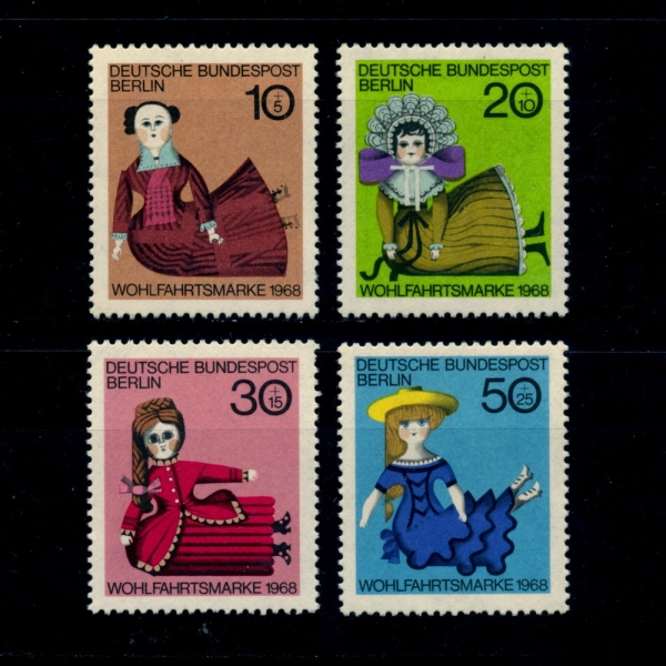 GERMAN OCCUPATION STAMPS()-#9NB57~60(4)-VARIOUS 19TH CENT. DOLLS()-1968.10.3