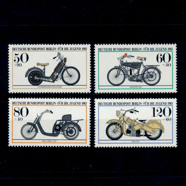 GERMAN OCCUPATION STAMPS()-#9NB198~201(4)-MOTORCYCLE()-1983.4.12