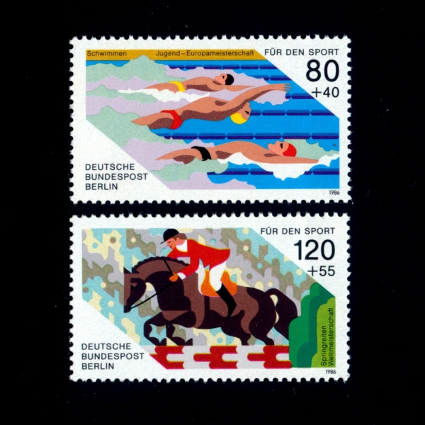 GERMAN OCCUPATION STAMPS()-#9NB232~3(2)-EUROPEAN SPORTS CHAMPIONSHIPS()-1986.2.13