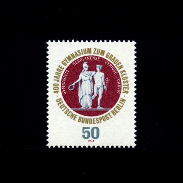 GERMAN OCCUPATION STAMPS()-#9NB348-50pf-SCHOOL SEAL SHOWING ATHENA AND HERMES( б ΰ,׳,츣޽)-1974.7.13