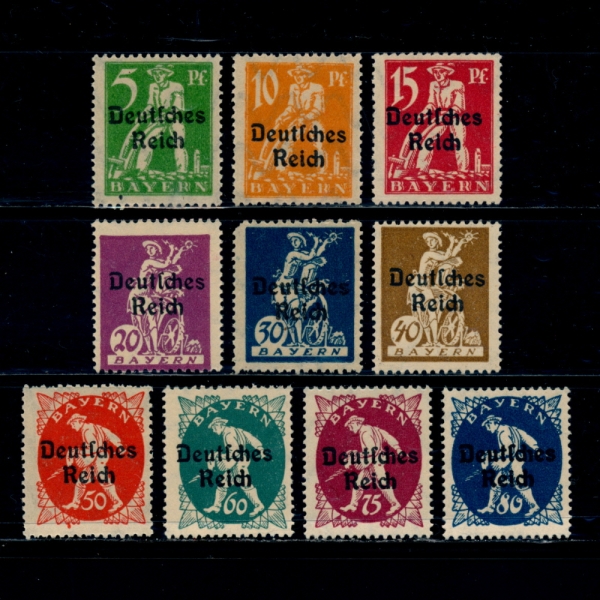 GERMAN STATES-BAVARIA(̿)-#256~65(10)-PLOWMAN, ELECTRICITY, SOWER(,ġ)-1920