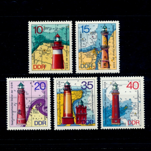 GERMAN DEMOCRATIC REPUBLIC()-#1553~7(5)-LIGHTHOUSES()-1974.5.7