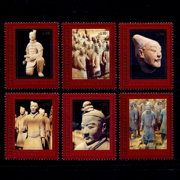 UNITED NATIONS,OFFICES IN NEW YORK(유엔 본부-뉴욕)-#718a~f(6종)-TERRACOTTA WARRIORS OF XIAN(시안의 테라코타 전사)-1997.11.19일