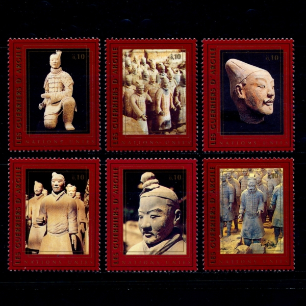 UNITED NATIONS,OFFICES IN GENOVA, SWITZERLAND(׹  繫)-#316a~f(6)-TERRACOTTA WARRIORS OF XIAN(þ ׶Ÿ )-1997.11.19