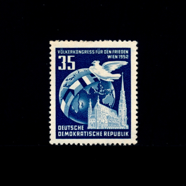 GERMAN DEMOCRATIC REPUBLIC()-#119-35pf-GLOBE, DOVE AND ST. STEPHEN\