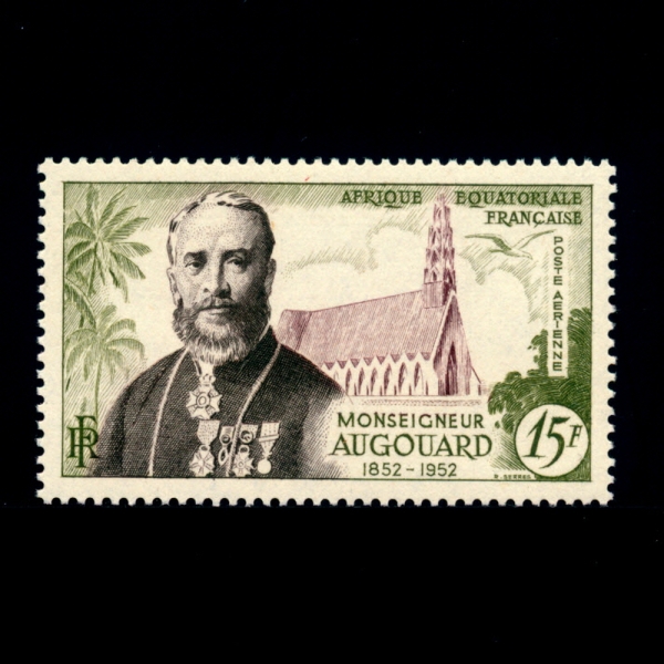 FRENCH EQUATRORIAL AFRICA(  ī)-#C36-15f-ARCHBISHOP AUGOUARD AND ST. ANNE CATHEDRAL, BRAZZAVILLE(ν ʸ ƿ챸Ƹ,Ʈ  뼺)-1952.12.1