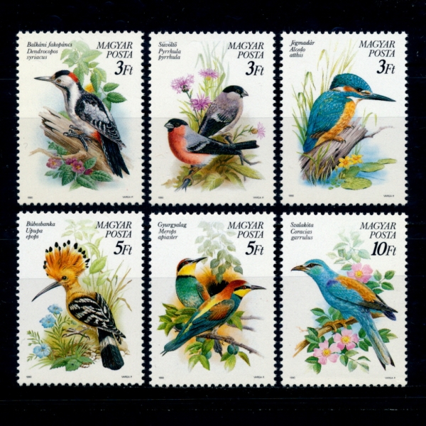 HUNGARY(밡)-#3224~9(6)-PROTECTED BIRD SPECIES(ȣ )-1990.2.20