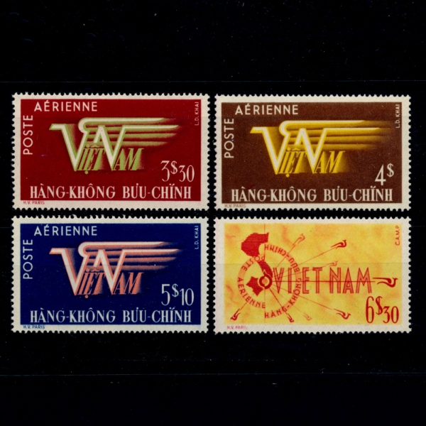 VIET NAM(Ʈ)-#C1~4(4)-MAP, BIRDS(,)-1952~53