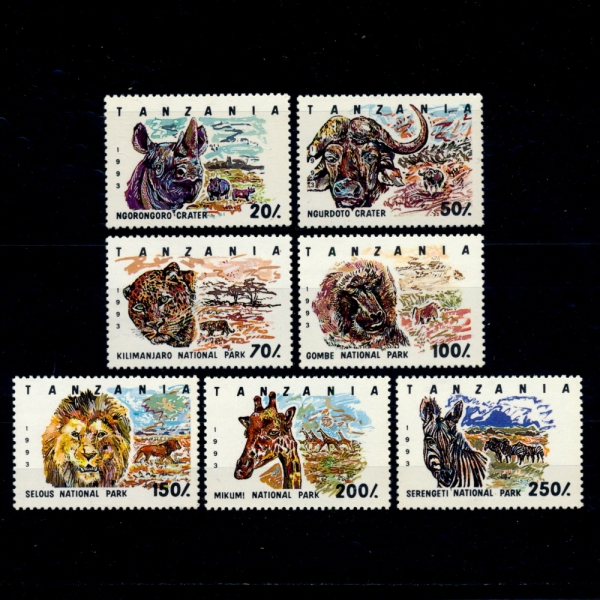 TANZANIA(źڴϾ)-#1185~91(7)-NATL. PARKS( )-1993.10.29