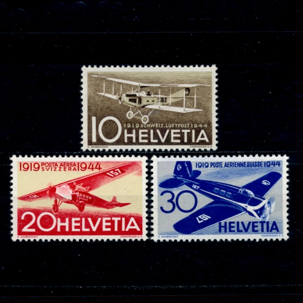 SWITZERLAND()-#C37~9(3)-25TH ANNIV. OF THE 1ST REGULAR AIR ROUTE IN SWITZERLAND(  ׷ 25ֳ)-1944.9.1