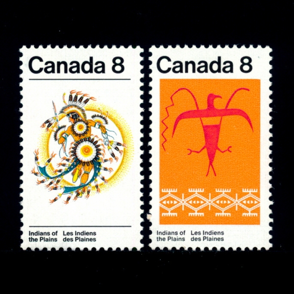 CANADA(ĳ)-#564~5(2)-PLAINS INDIANS OF CANADA( ε)-1972.10.4