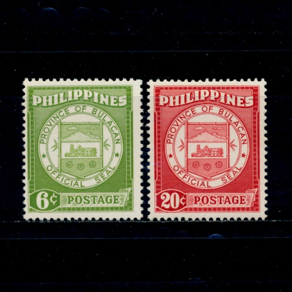 PHILIPPINES(ʸ)-#652~3(2)-SEAL OF BULACAN PROVINCE(Ҷĭ ΰ)-1959
