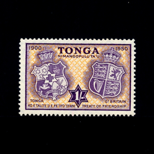 TONGA(밡)-#99-1sh-ARMS OF TONGA & GREAT BRITAIN(밡, )-1951.7.2