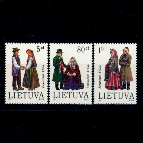 LITHUANIA(ƴϾ)-#493~5(3)-TRADITIONAL COSTUMES OF SAMOGITIA( Ƽ  ǻ)-1994.6.25