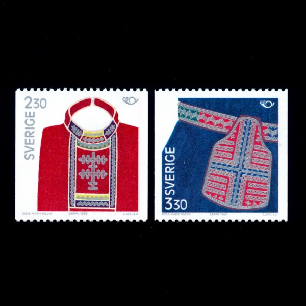 SWEDEN()-#1733~4(2)-FOLK COSTUMES(μǻ)-1989.4.20