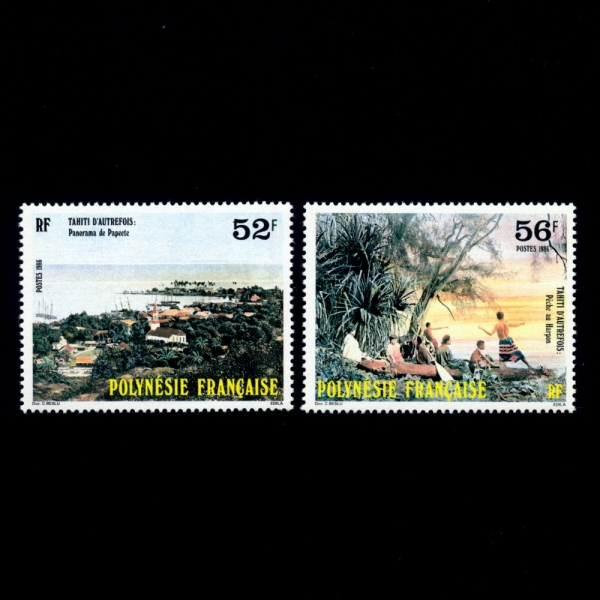 FRENCH POLYNESIA( ׽þ)-#433~4(2)-OLD TAHITI( ŸƼ)-1986.3.18