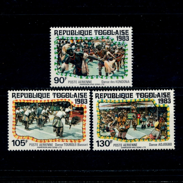 TOGO()-#1169~71(3)-FOLKDANCES(μ )-1983.12.1