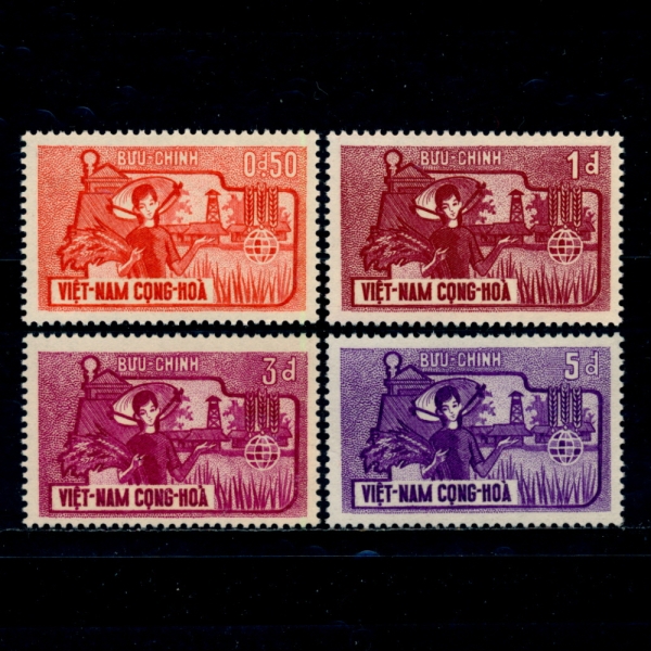 VIET NAM(Ʈ)-#207~10(4)-FARM WOMAN WITH GRAIN( Ʈ   )-1963.3.21