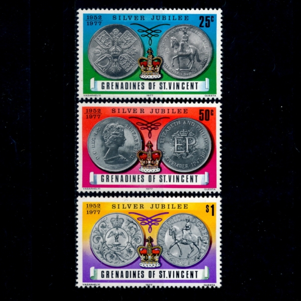 ST.VINCENT GRENADINES(Ʈ Ʈ ׷)-#116~8(3)-COINS()-1977.3.3