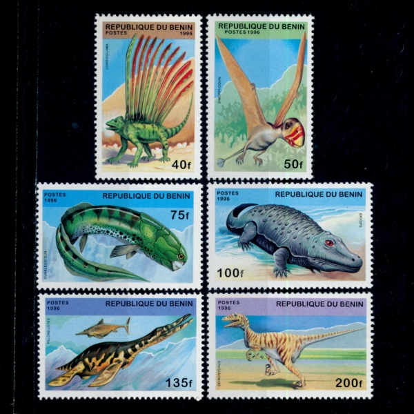 BENIN()-#884~9(6)-PREHISTORIC ANIMALS( ô )-1996.8.30