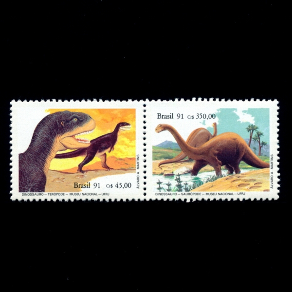 BRAZIL()-#2318~9(2)-DINOSAURS()-1991.6.6