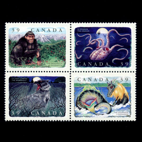 CANADA(ĳ)-#1289~92(4)-LEGENDARY CREATURES( )-1990.10.1