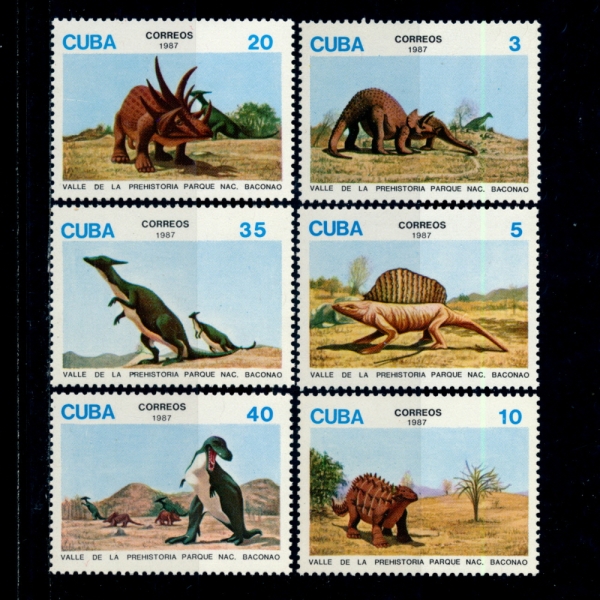 CUBA()-#2954~9(6)-DINOSAURS()-1987.6.25