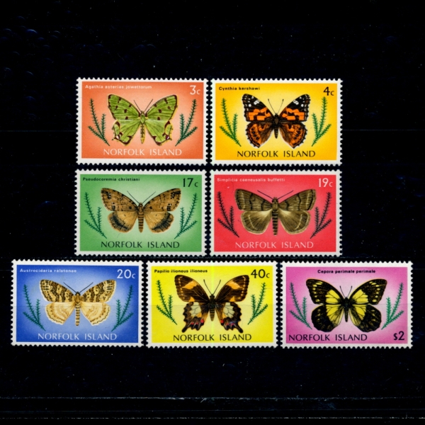 NORFOLK ISLAND( )-#A45(7)-BUTTERFLIES()-1976~77