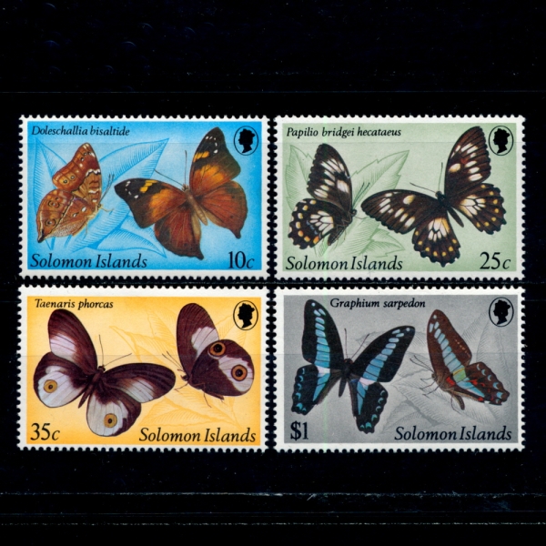 SOLOMON ISLANDS(ַθ )-#461~4(4)-BUTTERFLIES()-1982.1.5