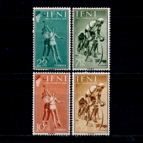 IFNI()-#84~5, B36~7(4)-BASKETBALL PLAYERS AND CYCLISTS(,Ŭ )-1958.6.1