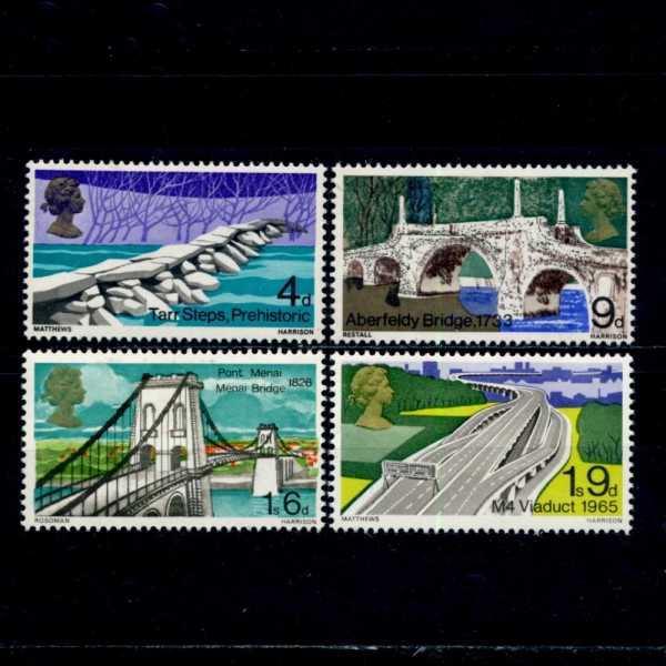 GREAT BRITAIN()-#560~3(4)-ABERFELDY BRIDGE PERTHSHIRE(ֹ 긮 ۽)-1968.4.29