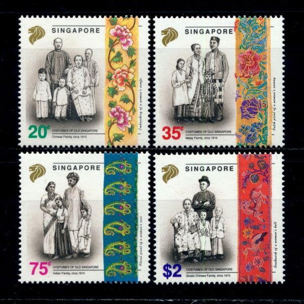 SINGAPORE(̰)-#627~30(4)-COSTUMES(ǻ)-1992.4.24