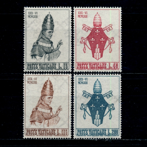 VATICAN CITY(Ƽĭ ñ)-#365~8(4)-POPE PAUL VI AND ARMS OF POPE PAUL VI(Ȳ ٿ 6 ,Ȳ )-1963.10.16