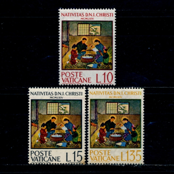 VATICAN CITY(Ƽĭ ñ)-#397~9(3)-JAPANESE NATIVITY SCENE BY KIMIKO KOSEKI(Ű ڼŰ Ϻ ź )-1964.11.16