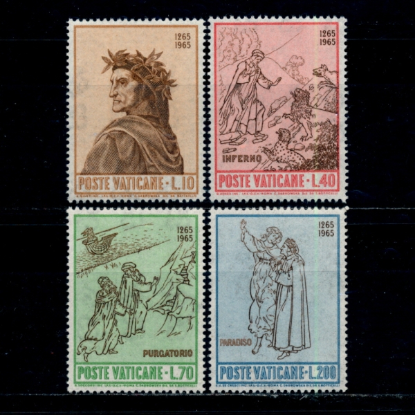 VATICAN CITY(Ƽĭ ñ)-#410~3(4)-BIRTH OF DANTE ALIGHIERI, 700TH ANNIV.( ˸⿡)-1965.5.18