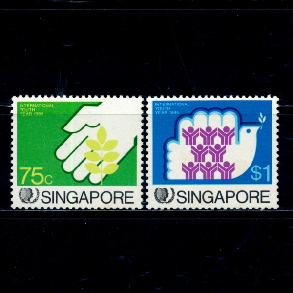 SINGAPORE(̰)-#478~9(2)-INTL. YOUTH YEAR( ûҳ )-1985.12.18