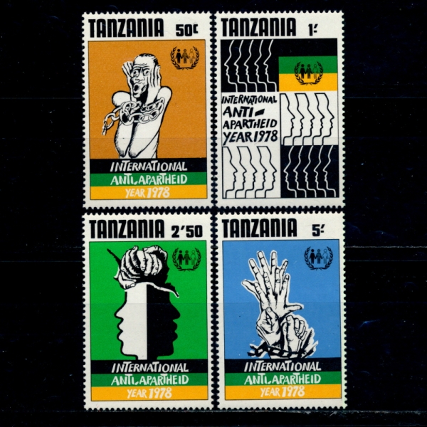 TANZANIA(źڴϾ)-#113~6(4)-ANTI-APARTHEID YEAR(  Ʈ Ʈ )-1978.10.24