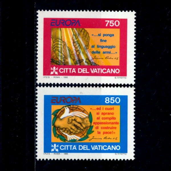 VATICAN CITY(Ƽĭ ñ)-#971~2(2)-PEACE AND FREEDOM(ȭ,)-1995.3.25