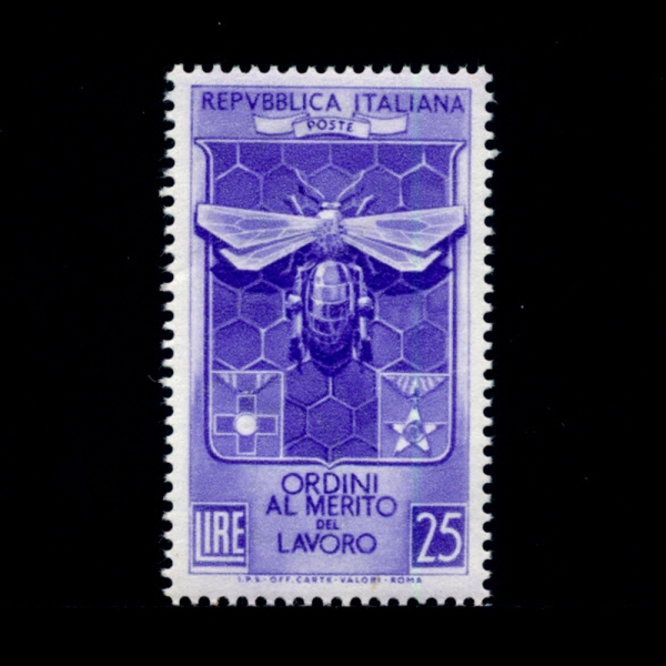 ITALY(Ż)-#623-25 I-DECORATION \"KNIGHTS OF LABOR\" BEE AND HONEYCOMB( \"뵿 \" ܹ )-1953.4.30