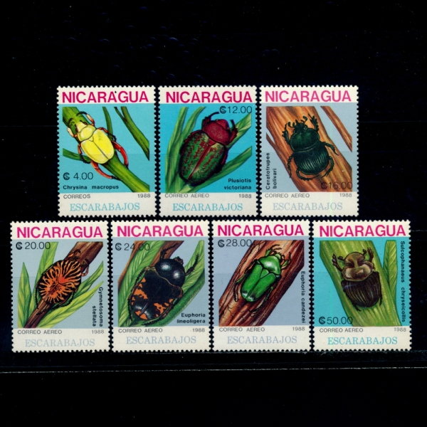 NICARAGUA(ī)-#1726~32(7)-INSECTS()-1988.11.10