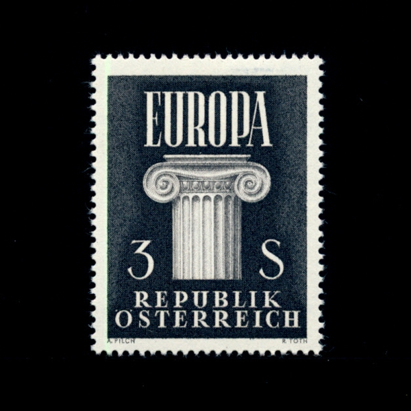 AUSTRIA(Ʈ)-#657-3s-EUROPA AND IONIC CAPITAL(,̿Ͼ )-1960.8.29