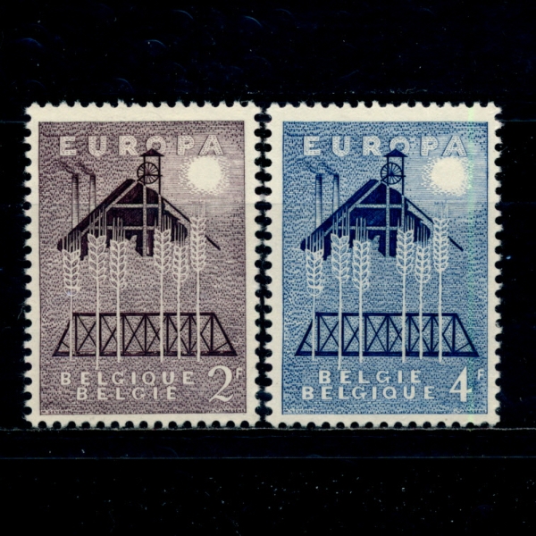 BELGIUM(⿡)-#512~3(2)-EUROPA AND UNITED EUROPE(, )-1957.9.16