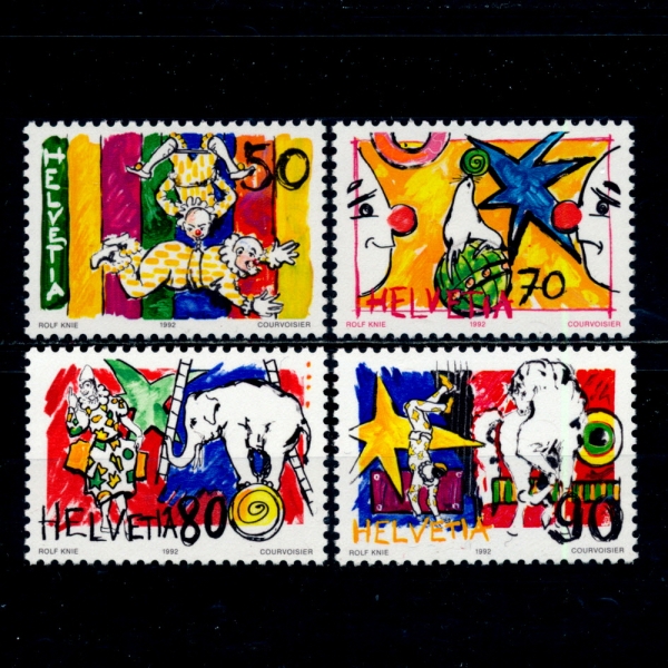 SWITZERLAND()-#920~3(4)-WORLD OF THE CIRCUS( Ŀ)-1992.8.25