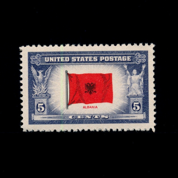 UNITED STATES(̱)-#918-5C-FLAG OF ALBANIA(˹ٴϾ )-1943