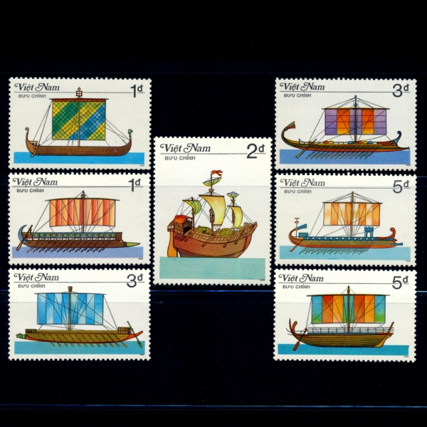 VIET NAM(Ʈ)-#1686~92(7)-SAILING SHIPS()-1986.10.20