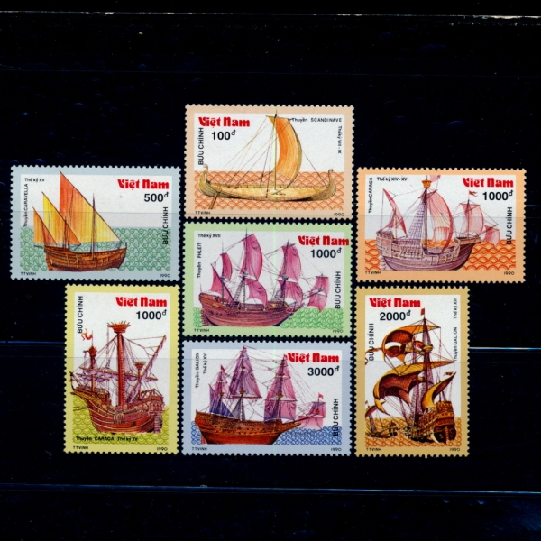 VIET NAM(Ʈ)-#2126~32(7)-SAILING SHIPS()-1990.6.10