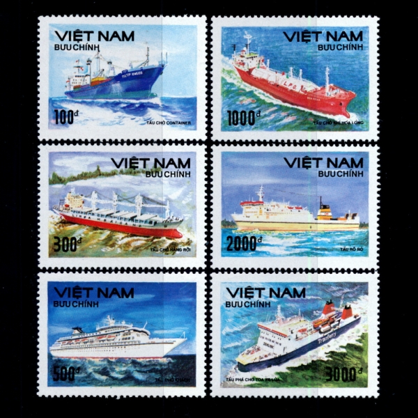 VIET NAM(Ʈ)-#2158~63(6)-MODERN SHIPS( )-1990.7.20