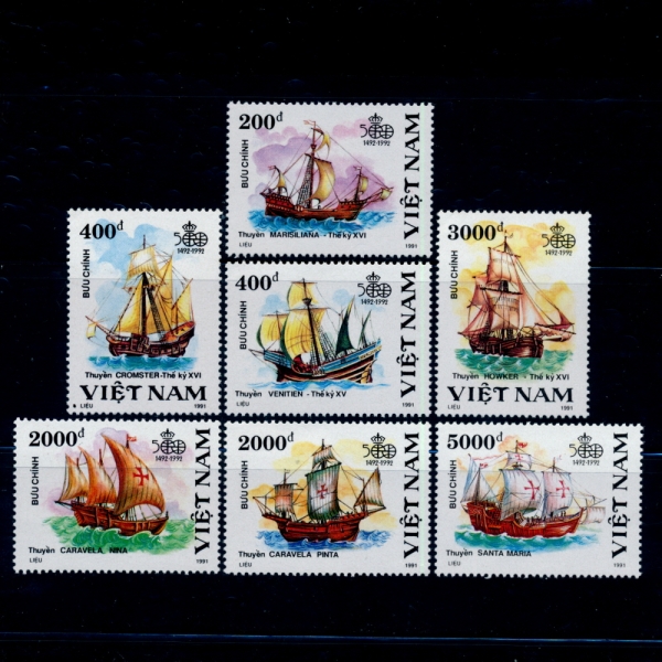 VIET NAM(Ʈ)-#2224~30(7)-SAILING SHIPS()-1991.2.22